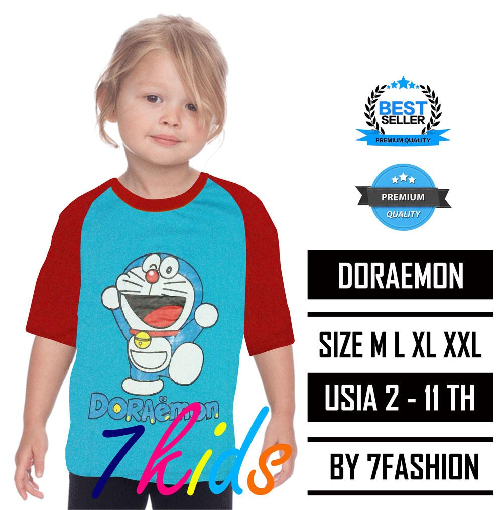 7kids terlaris doraemon / kaos anak perempuan laki laki / pakaian anak / baju anak harian atasan / fashion wanita pria / kaos cewek cowok / kaos kartun lucu / kaos murah grosir / kaos karakter super hero