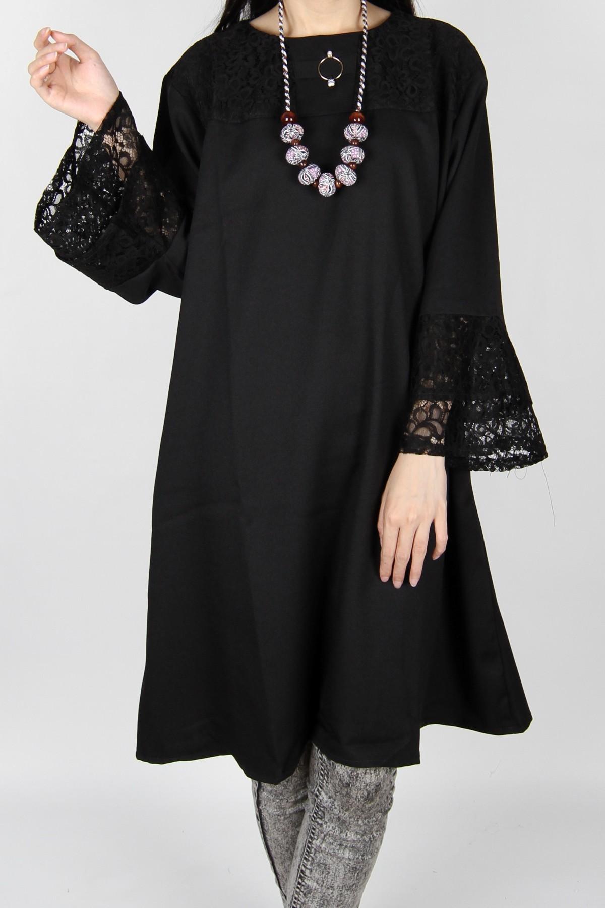 Maliju Tunik Polos Jumbo Bigsize Brokat Katun Almond - A2951