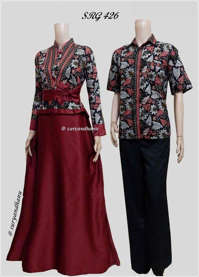 Baju Muslim Wanita Terbaru 2018 / Couple Batik / Batik Sarimbit / Batik Kondangan - SRG 426