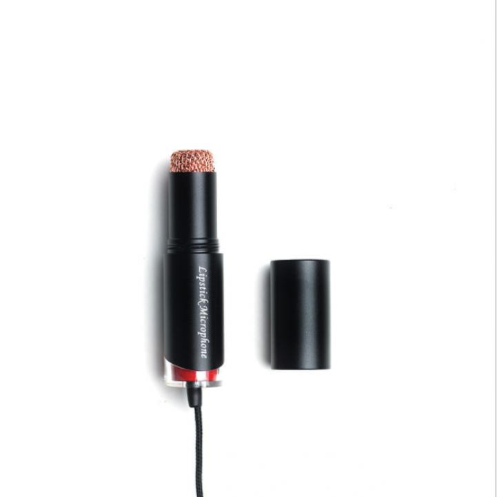 Mikrofon karaoke/Mikrofon bluetooth/Mikrofon hp/Mikrofon wireless/Mikrofon gaming/Mikrofon studio/Mikrofon laptop Mini Portable Lipstick Shape Microphone 3.5mm Jack for Mobile Phone