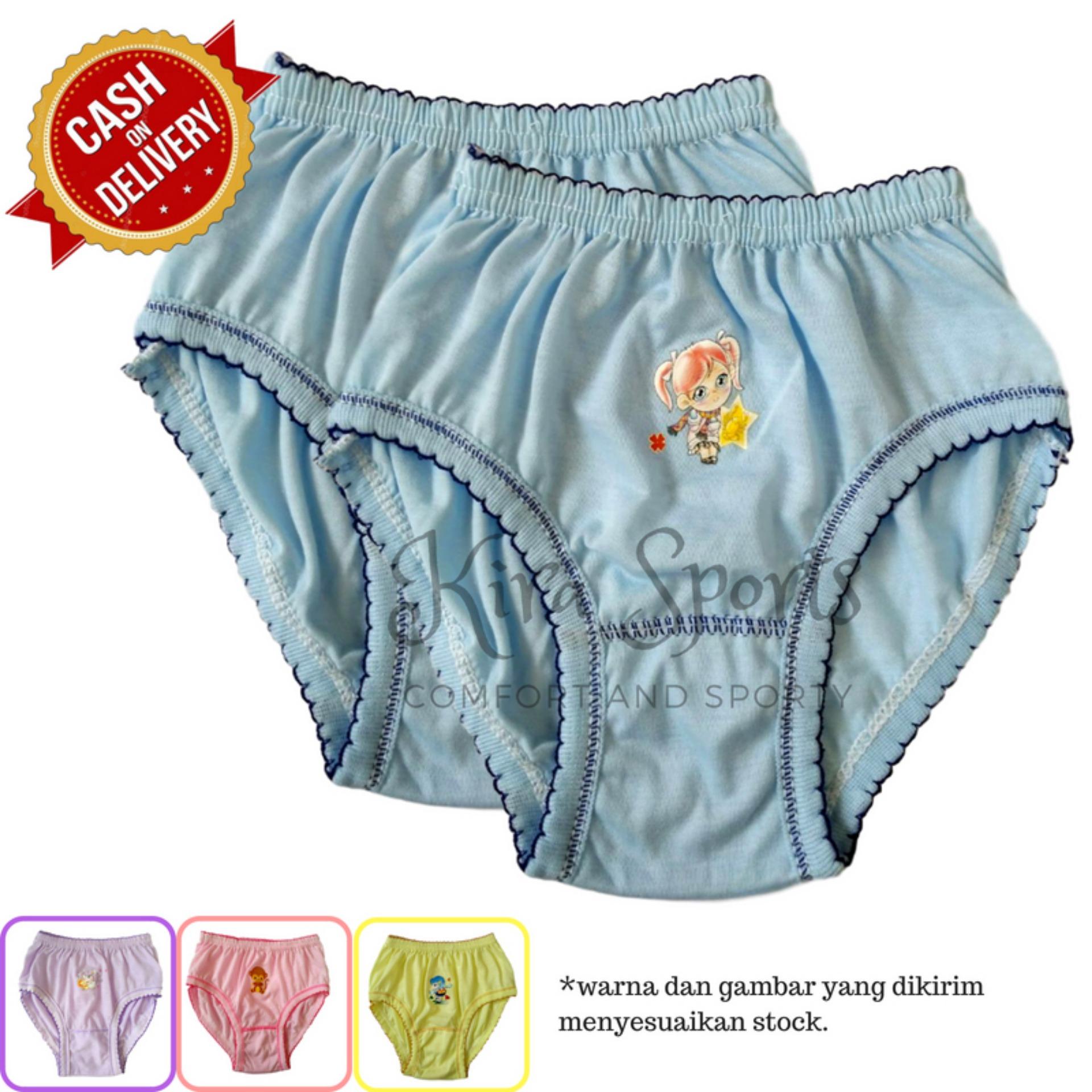 Kira Sports Celana Dalam Anak Perempuan - Paket Isi 2 / Aneka Bawahan Cewek Motif Kartun Karakter Lucu Terbaru Untuk Anak-anak dan Balita / Bukan Merk Sorex Jumbo Transparan G-string Boxer Bunga / Dalaman Wanita Bahan Katun Murah ANK71601 - Bisa COD