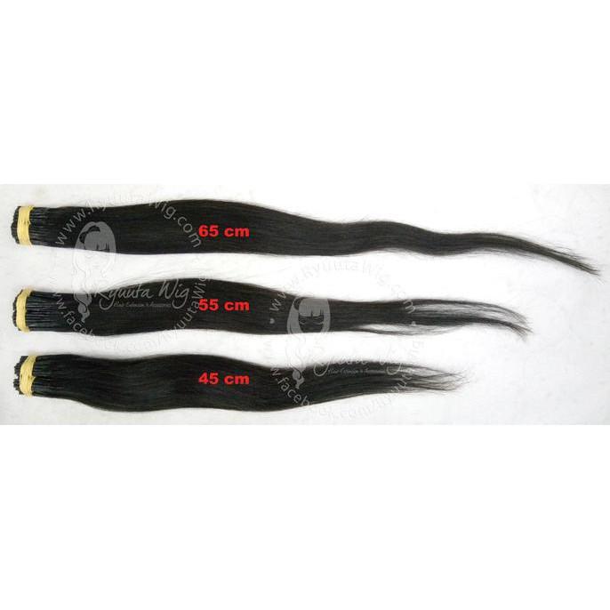 65CM HAIR EXTENSION HUMAN HAIR / RAMBUT SAMBUNG ASLI RING - COSME18