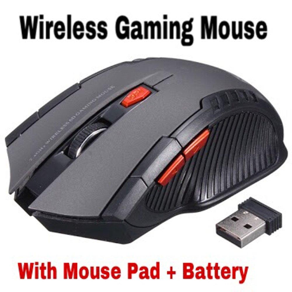 Mouse Wireless GAMING MOUSE MIRIP FANTECH With MOUSE PAD and BATTERY - GREY di lapak AppShoppe appshoppe