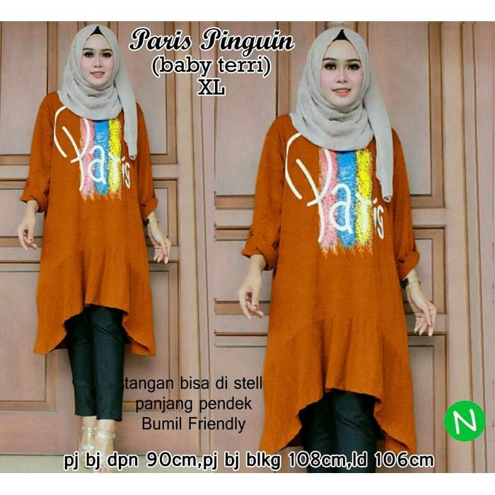 50700 Paris Pinguin/Baju Tunik/Atasan Muslim Wanita/Baju Grosiran