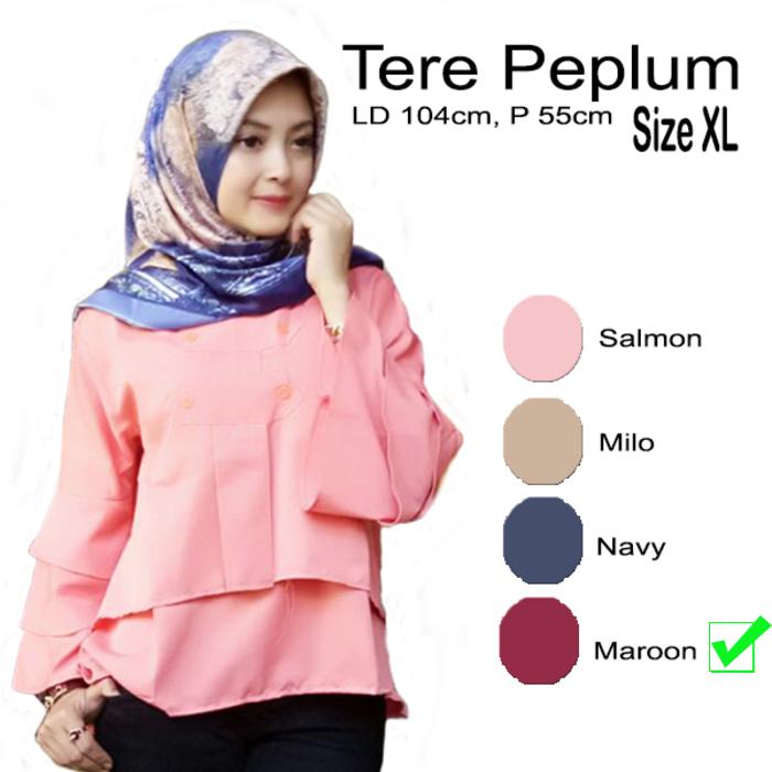 Atasan Wanita - Tere Peplum - Blouse - Tunik - Baju Muslim