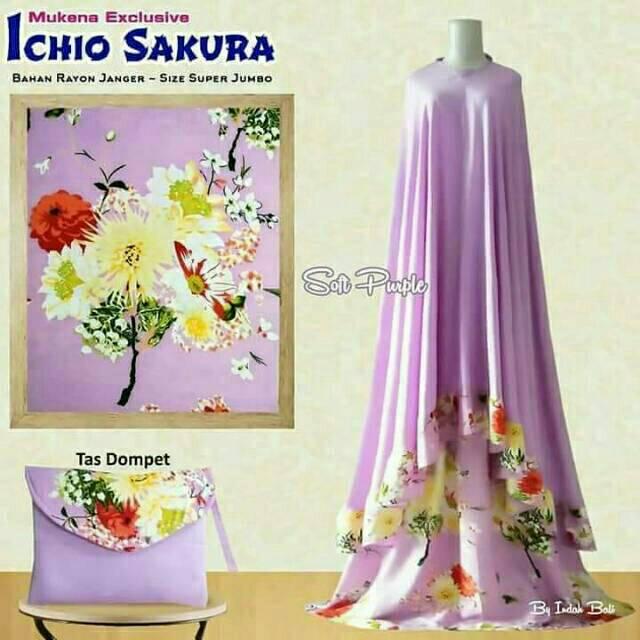 PROMO MUKENAH ICHIO SAKURA EXCLUSIVE soft purple