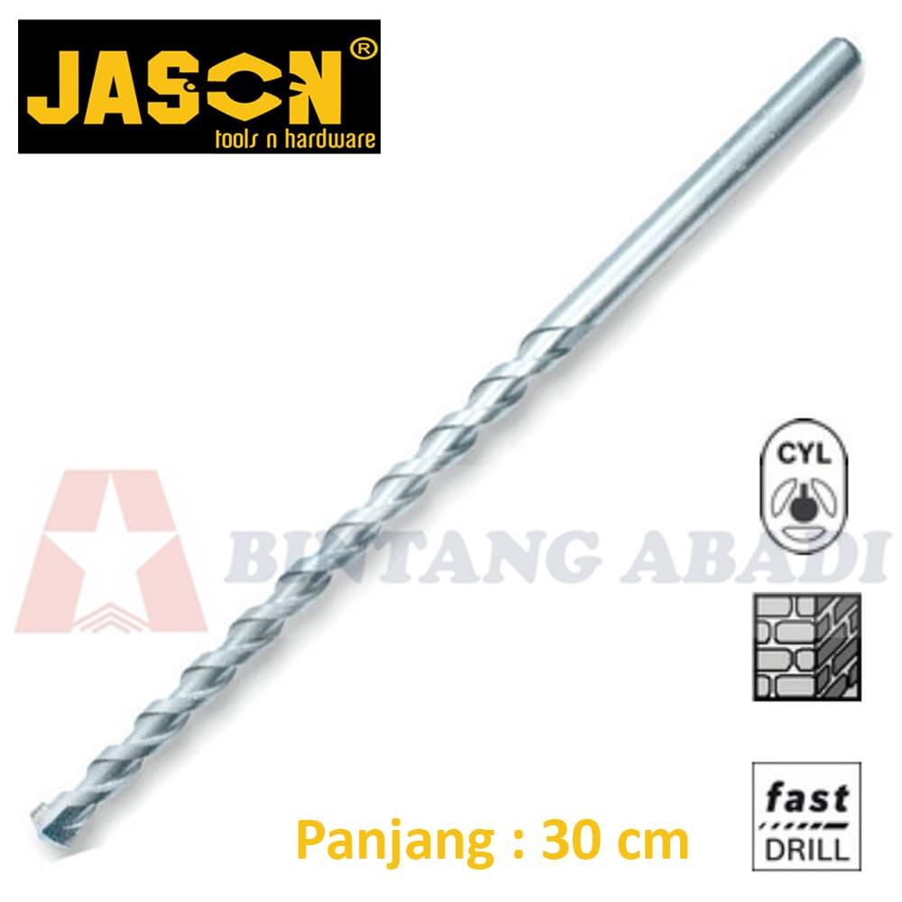 Termurah Jason Mata Bor Tembok 8 mm x Panjang 30 cm Impact Drill Bit - 353-031 Harga Grosir