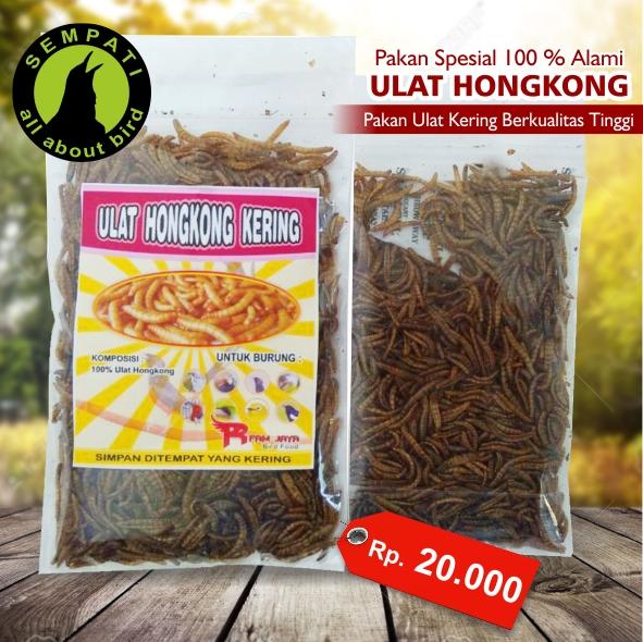 Pakan Burung Anis Cucak Ijo Pleci Kacer Cucak Rowo Jalak Murai Ciblek Ulat Hongkong Kering R-Fam Jaya