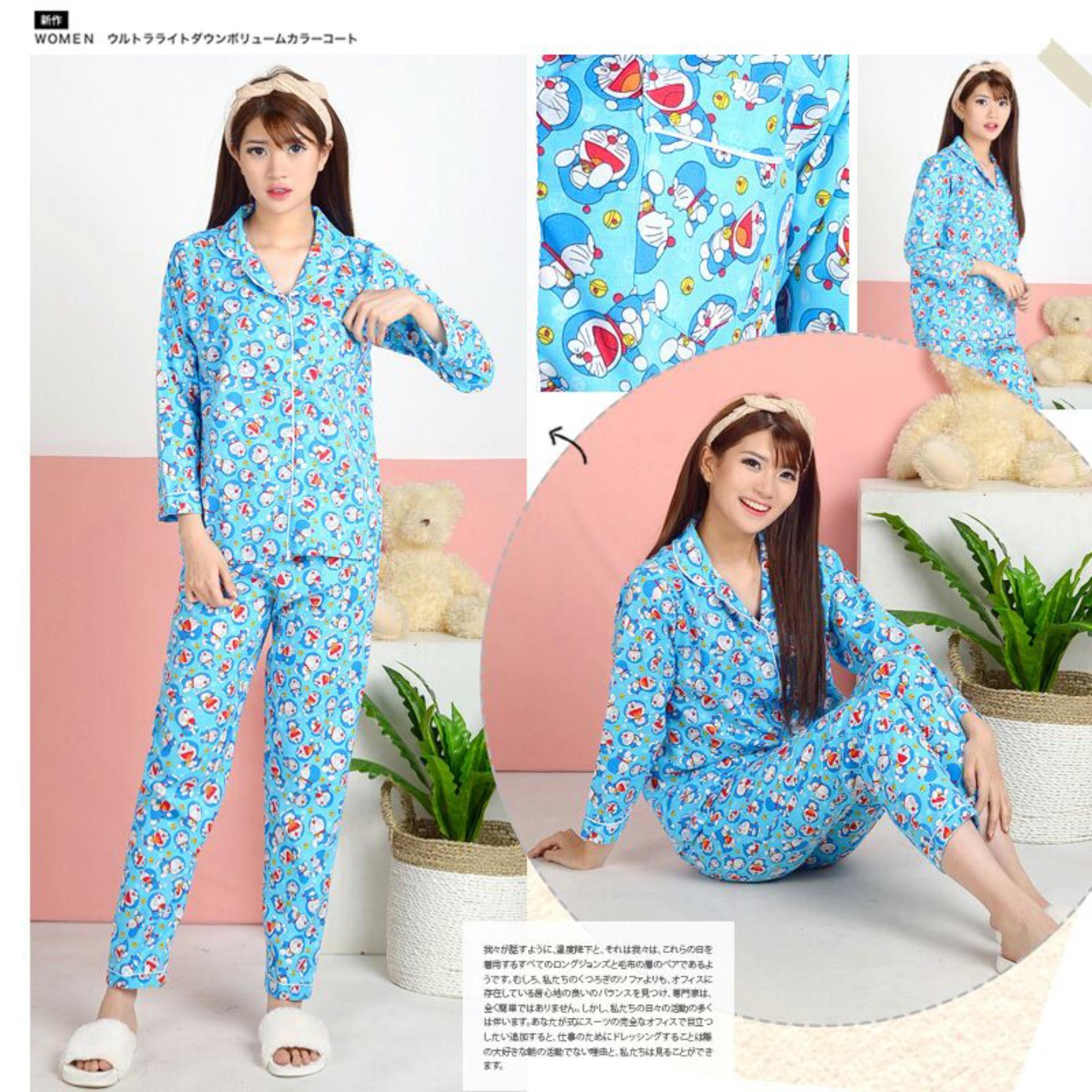 Shoppaholic Shop Setelan Piyama Katun Dora / Baju Setelan / Piyama / Celana Panjang / Celana Kodok / Baju Kodok / Dress Muslim / Gamis Wanita / Hijab Serut / Hijab Muslim / Fashion Muslim/ Gamis Modern/ Kemeja Muslim / Atasan Wanita