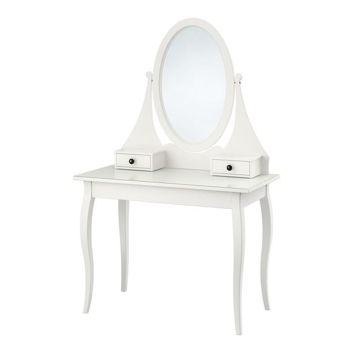 IKEA HEMNES Meja rias dgn cermin, putih Ukuran 100x50 cm
