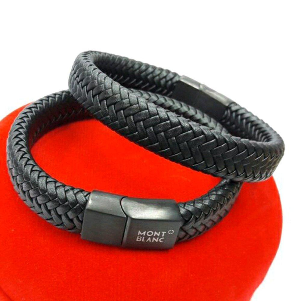 Gelang Montblanc Leather Bracelet Premium Quality