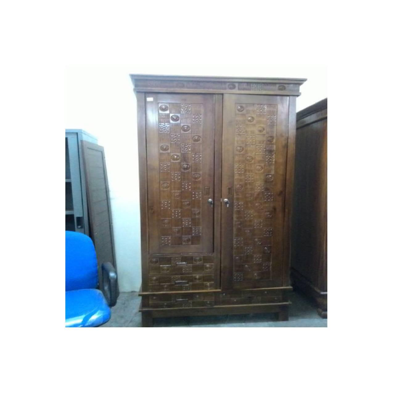 LEMARI PAKAIAN JATI 2 PINTU EEN