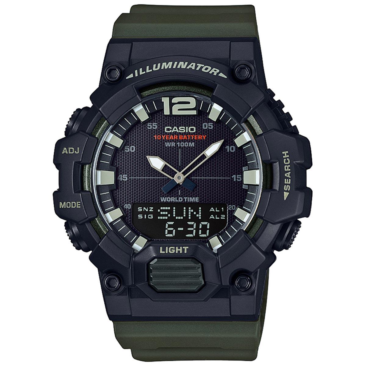 Casio Youth Combination HDC-700-3AVDF - Jam Tangan pria - Green Black - Strap Resin - LM