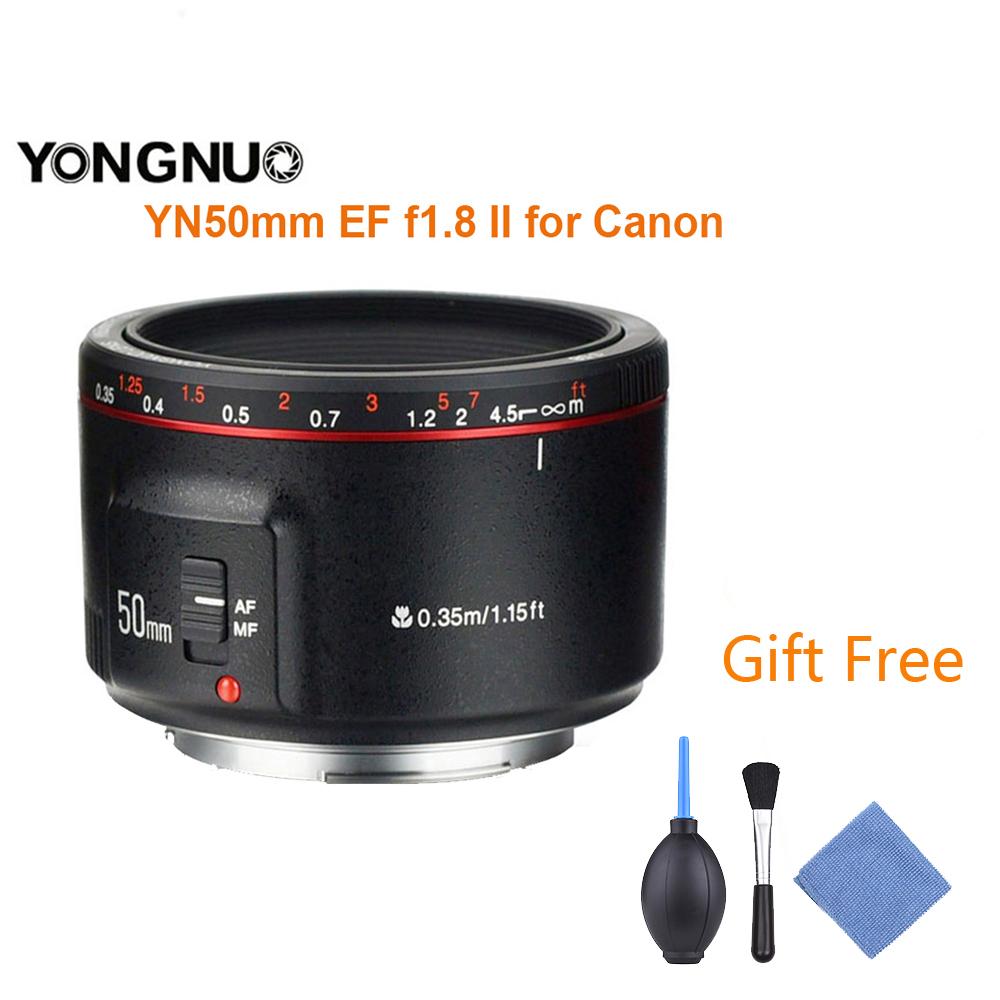 YONGNUO YN50mm F1.8 II Large Aperture Auto Focus Lens for Cannon Bokeh Effect Camera Lens for Canon EOS 70D 5D2 5D3 600D DSLR