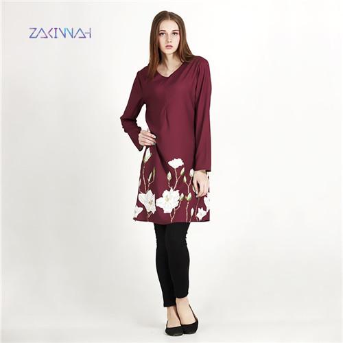 New Muslim print Ladies Clothing Women Malaysia Abaya Casual Women Dress (No pockets and scarve )