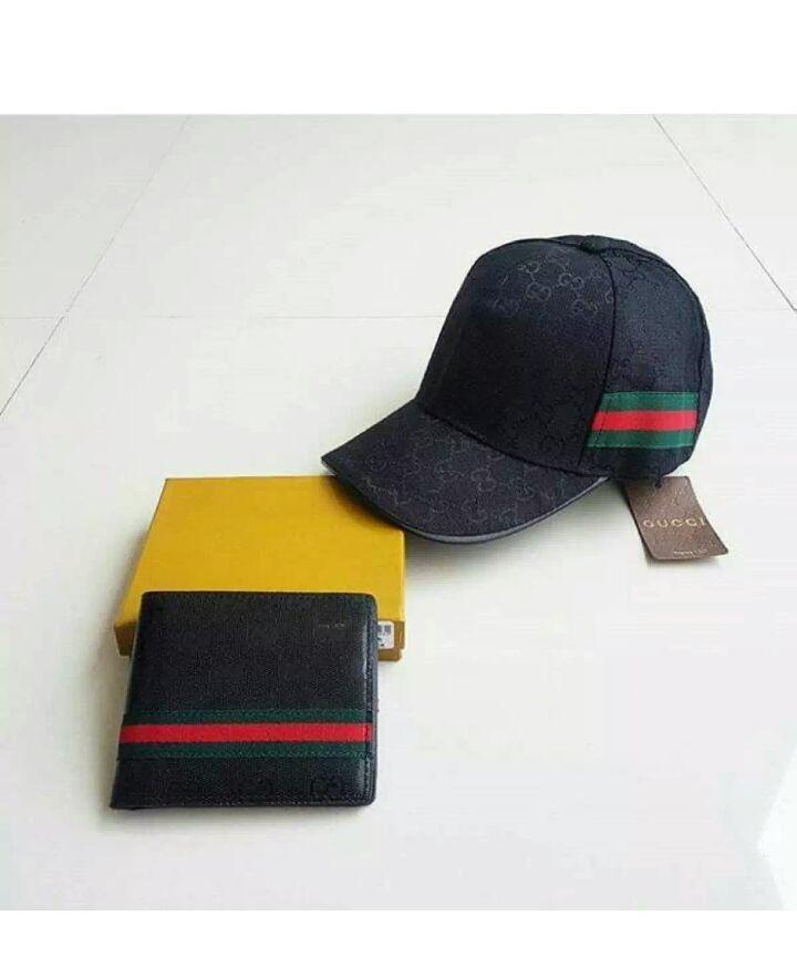 topi fashion gucci pria dan wanita gratis dompet gucci