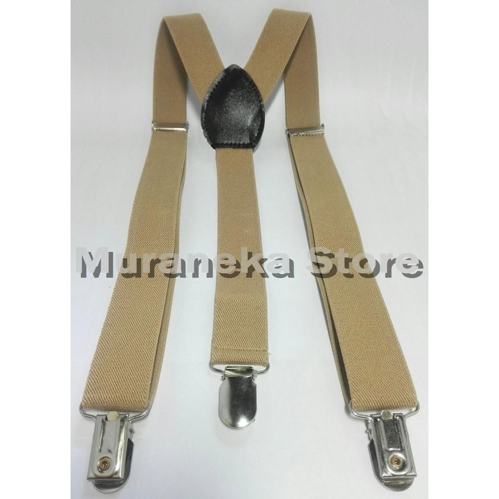 Bretel Suspender Krem Baju Dewasa Polos Tali Kodok Jojon Jeans Denim Tali Jojon Murah Pria Dasi Kupu