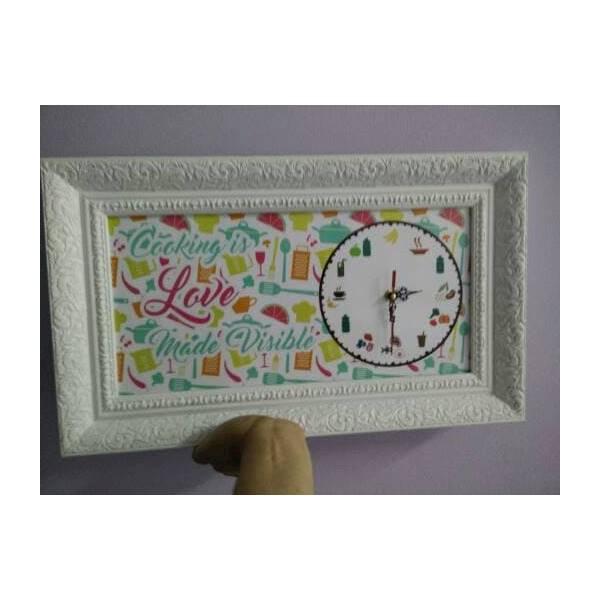 Cek Harga Baru Hiasan Jam Dinding Untuk Dapur Cooking Love Uk 20x40 Hiasan Jam Dinding Untuk Dapur Cooking Love Uk 20x40 Frame Ukir