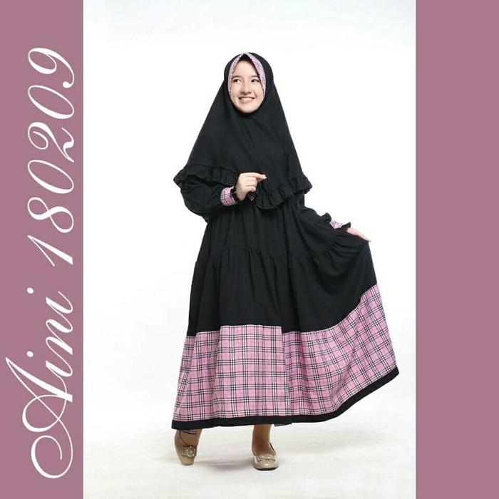 Baju Muslim Anak Perempuan Balita TK SD, Gamis Casual Anak Aini 180209