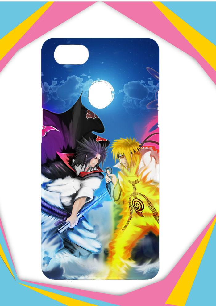 Casing OPPO F7 Custom Hardcase sasuke uchiha vs naruto paintingart Z0685 Case Cover