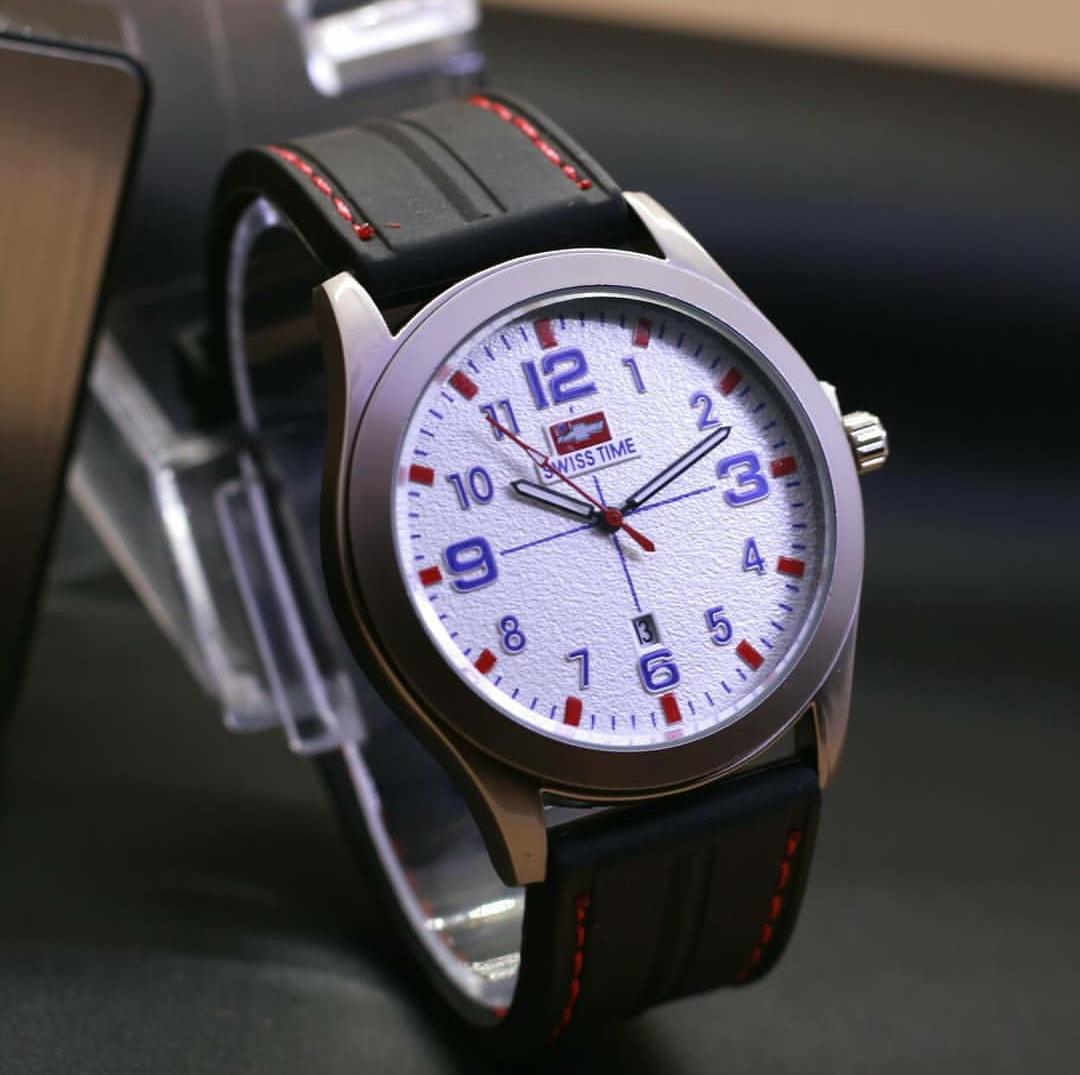 Swiss Army Tanggal - Jam Tangan Fashion Pria & Wanita - Tali Karet - Terbaru