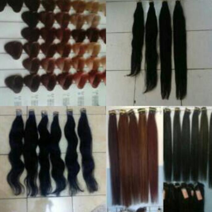 HAIR EXTENSION HAIR RING RAMBUT SAMBUNG SMOTING WARNA OR COLOR - COSME18