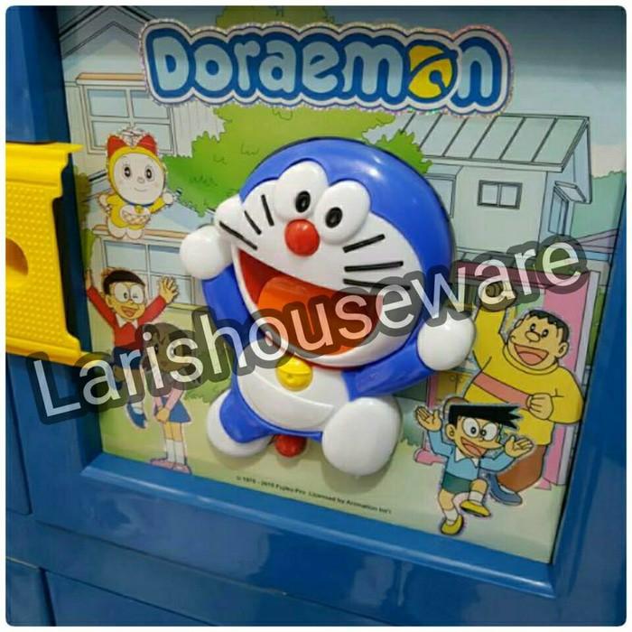 Lemari Plastik Lemari Pakaian Doraemon 3D Susun4 Ready Stock