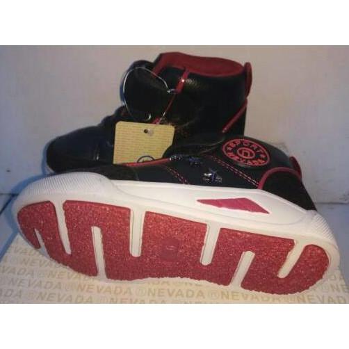 SEPATU ANAK LAKI-LAKI HITAM MERAH BATA FASHION ANAK