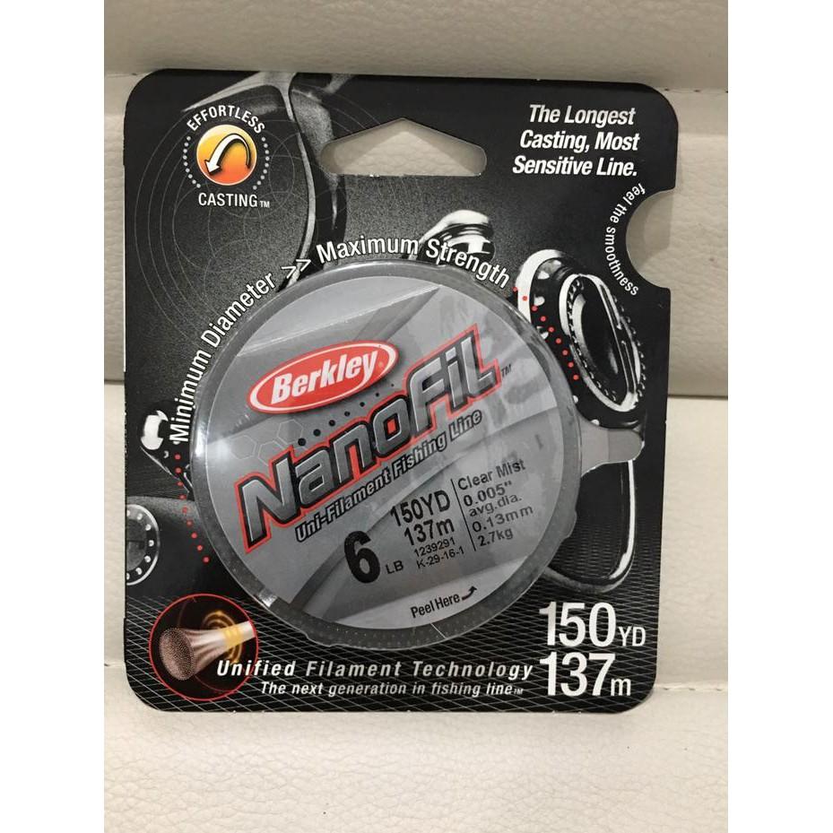 HOT DEAL BERKLEY NANOFIL CLEAR MIST 6LB 150YARD GRATIS ONGKIR