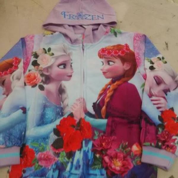 PROMO SALE JAKET ANAK FROZEN ELSA ANNA UNGU JUMBO SIZE BESAR FZ001XO