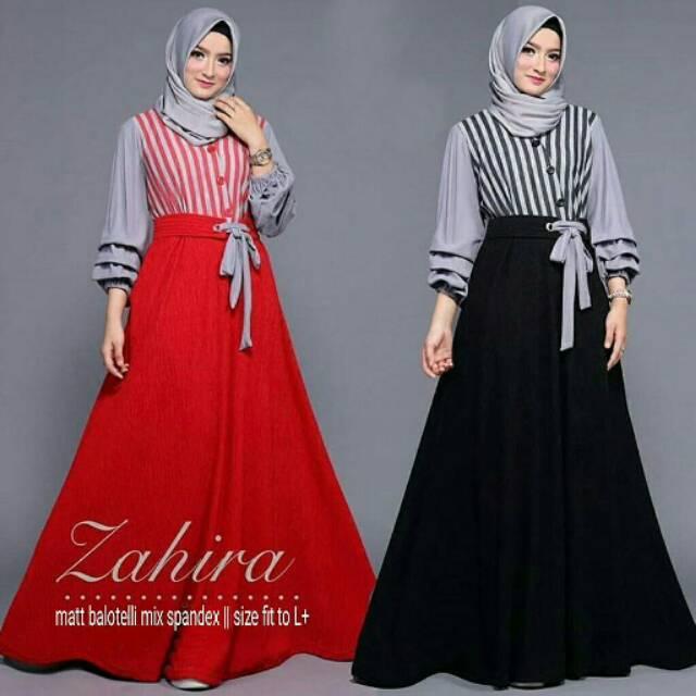 DISKON SHOPEE !! ZAHIRA DRESS/MURAH WANITA/KATUN JEPANG/GAMIS BALOTELLI/GAMIS MURAH/DRESS POLOS/BAJU GREY