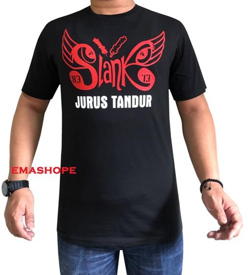 Ema Shope - Kaos Distro T-Shirt Distro Pria Fashion 100% Cotton Combed 30s Atasan Baju Pria Wanita Kaos Cowok Cewek T-Shirt 3D Terbaru Seni Kata Gambar Sablonan Group Music Pop Rock & Roll Penyanyi SLANK JURUS TANDUR Bagus Modis Keren Casual -Hitam
