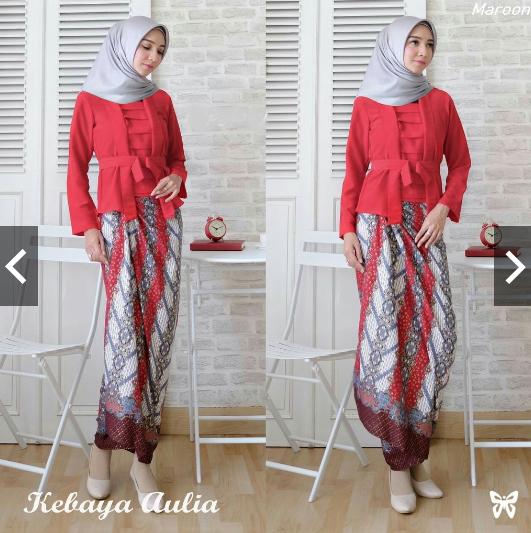 TotallyGreatShop Setelan Kebaya Pesta Kutubaru Modern + Rok Lilit Batik Pesta wanita Gamis Kebaya Pesta Set satin Wisuda Remaja Fashion Baju Busana Kebaya Kondangan Gaun pesta Party Maxi Long Dress Muslimah Hijaber Muslim Wanita Hijab Jilbab ihaulia