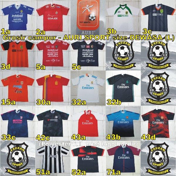 Grosir Jersey Bola Printing Size Dewasa L merk Auri Sport