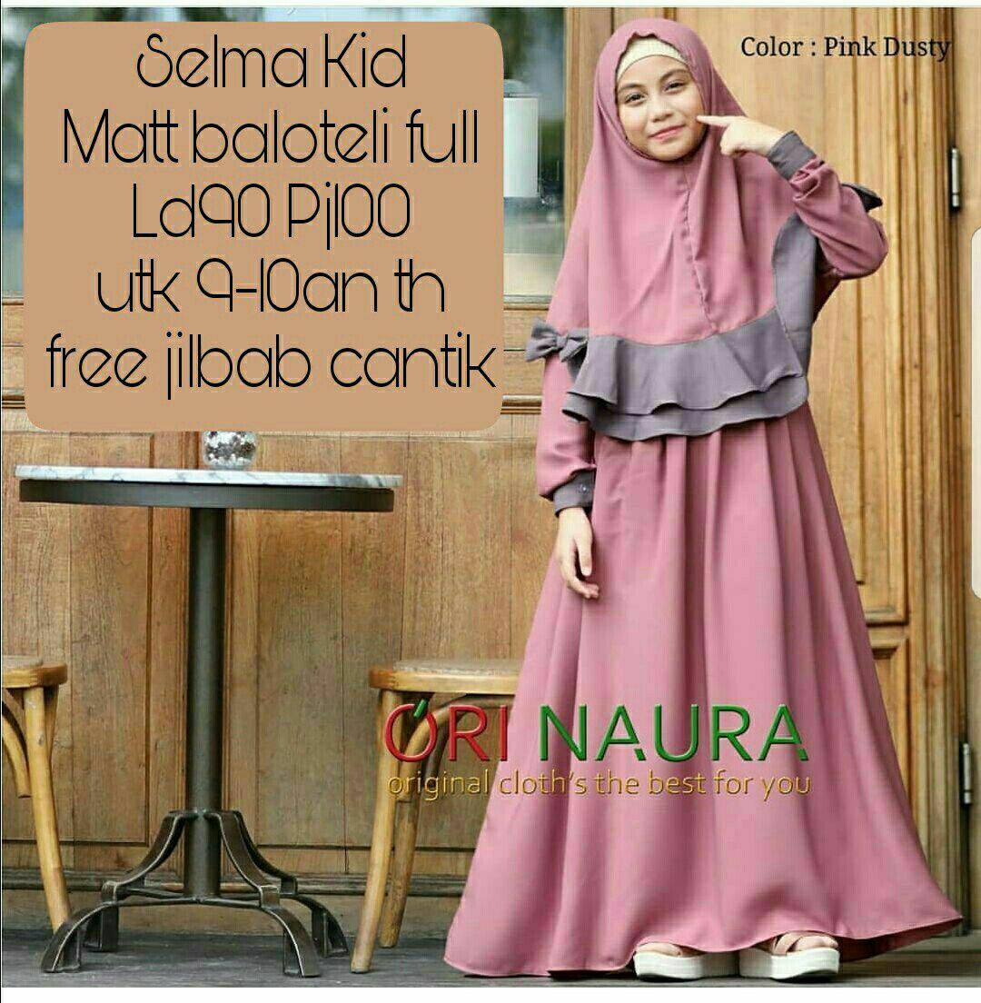 gamis anak shelma kids plus bergo