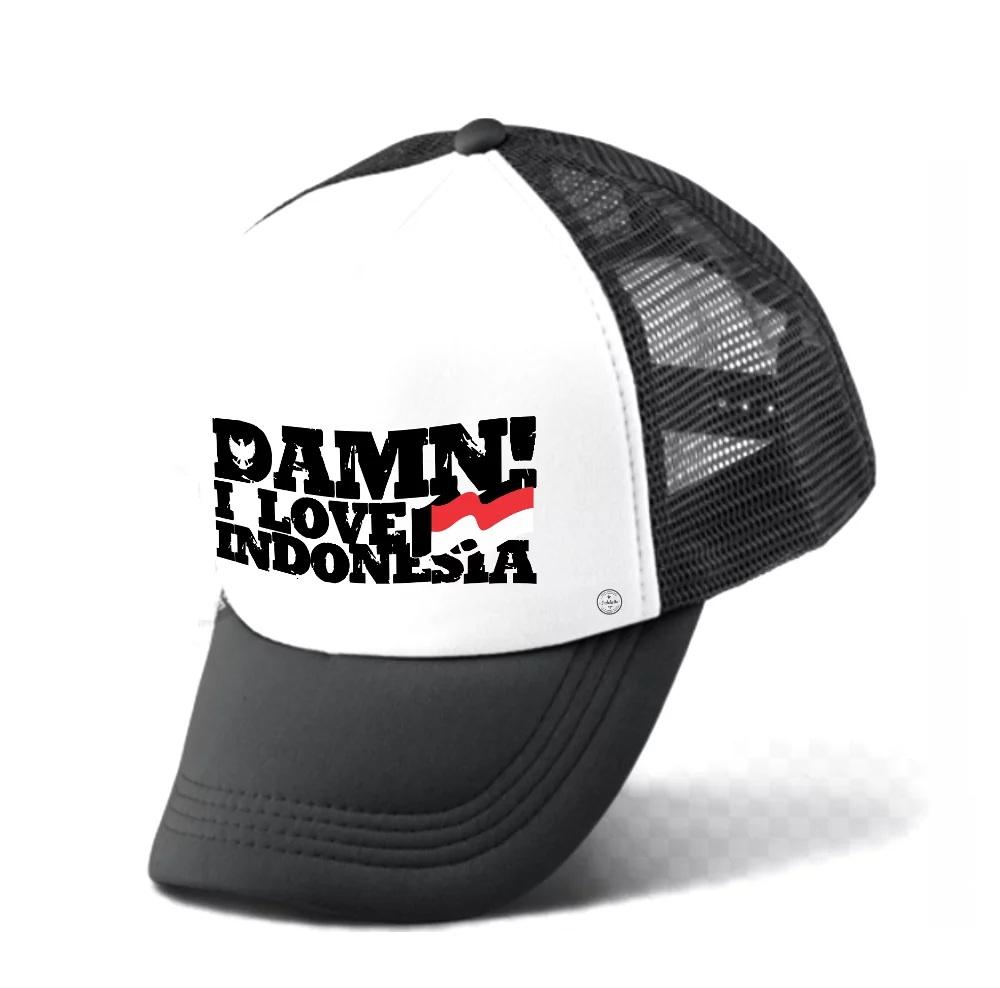 Topi Trucker Jaring Damn I Love Indonesia Berkahhoney