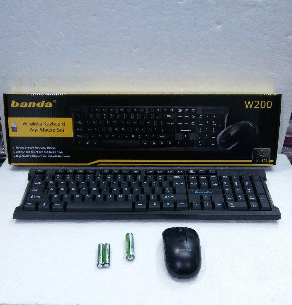 Keyboard Wireless dan Mouse Set Banda W200 di lapak Andy Lau andylau496