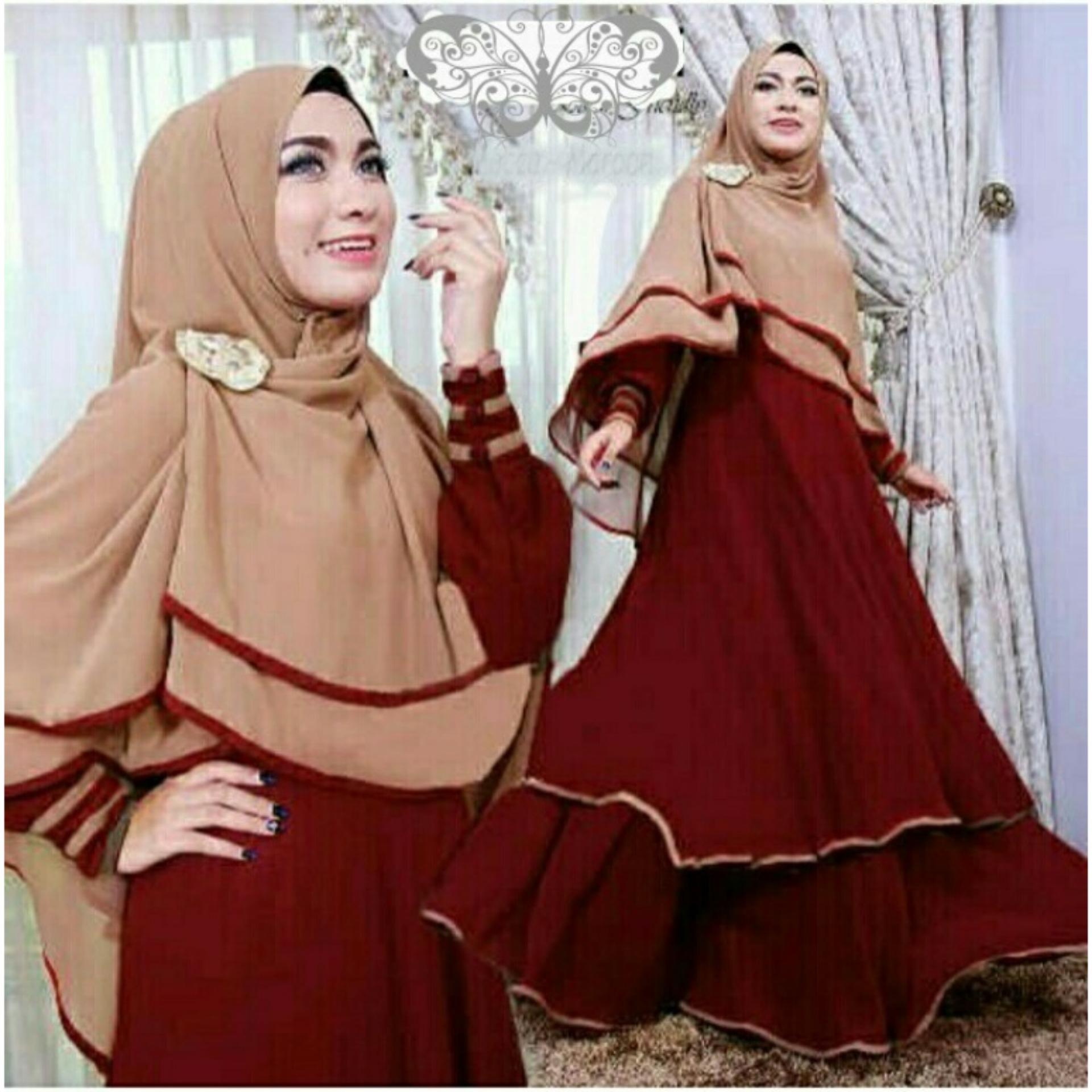 CAMELLIO Dress Gamis MUSLIM WANITA MUSLIMIN SYARII DRESS LEBARAN NAIK HAJI