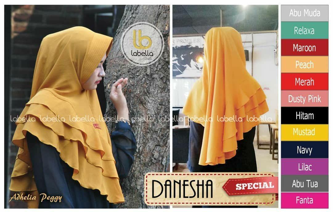 Jilbab Instan Kerudung Pet Crepe Danesa Labella