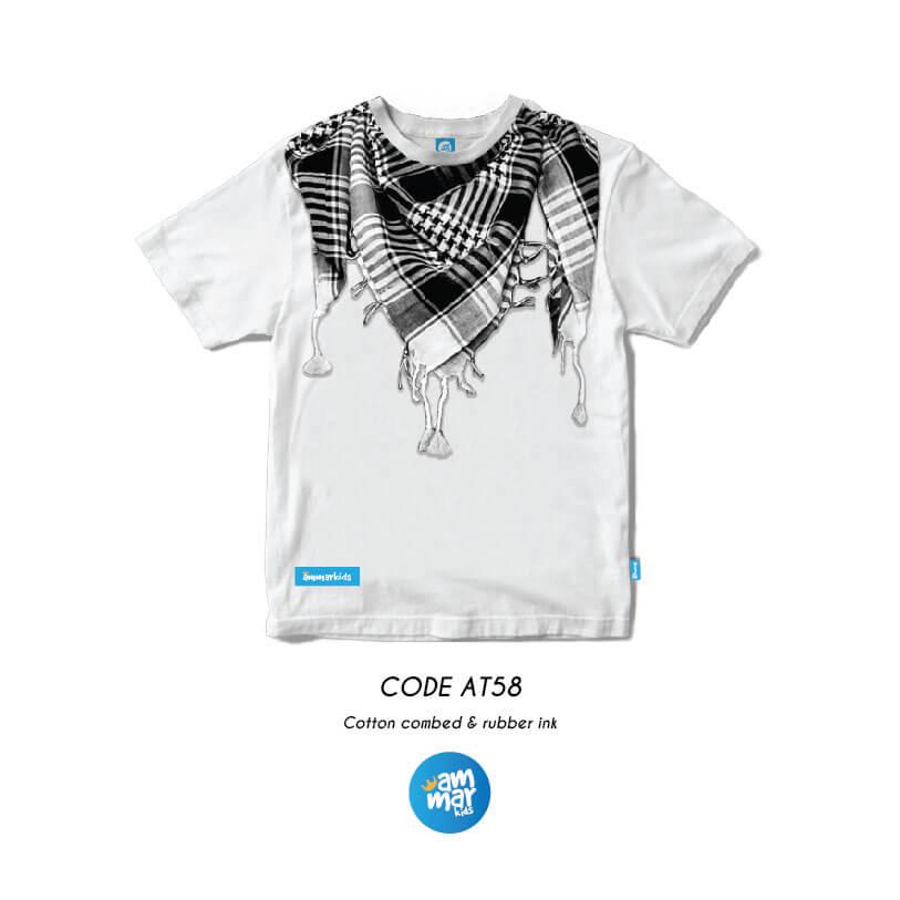AMMAR KIDS KAOS MUSLIM ANAK SABLON SORBAN LENGAN PENDEK USIA 1-12 TAHUN