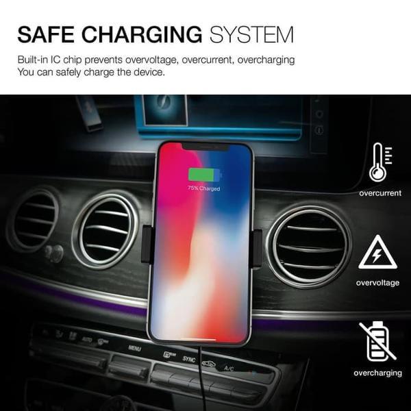 ( Free Ongkir ) Patchworks Universal Qi Wireless Charging Car Mount Charger Original *Shope*