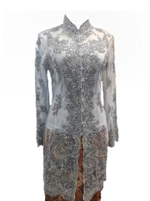 Aaedah Kebaya - Kebaya Payet Modern Semi-Francis Kerah Shanghai Lengan Panjang Selulut Banyak Pilihan Warna Ukuran S s/d XXL