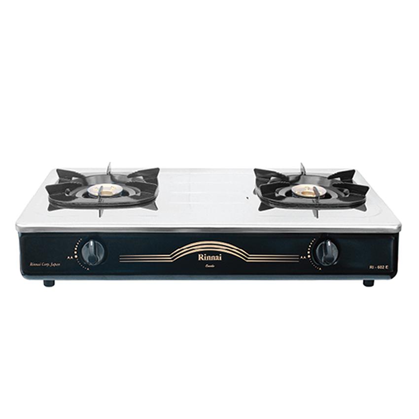 Rinnai 2 Tungku RI-602E (Burner Kecil) - Stainless Steel Color