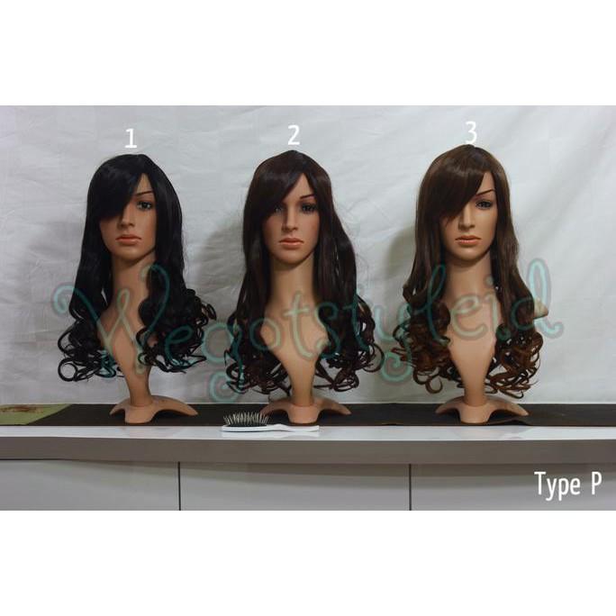 WIG P +- 50 CM / KERITING GANTUNG / COSPLAY / PESTA / NATAL / CASUAL - STYLE