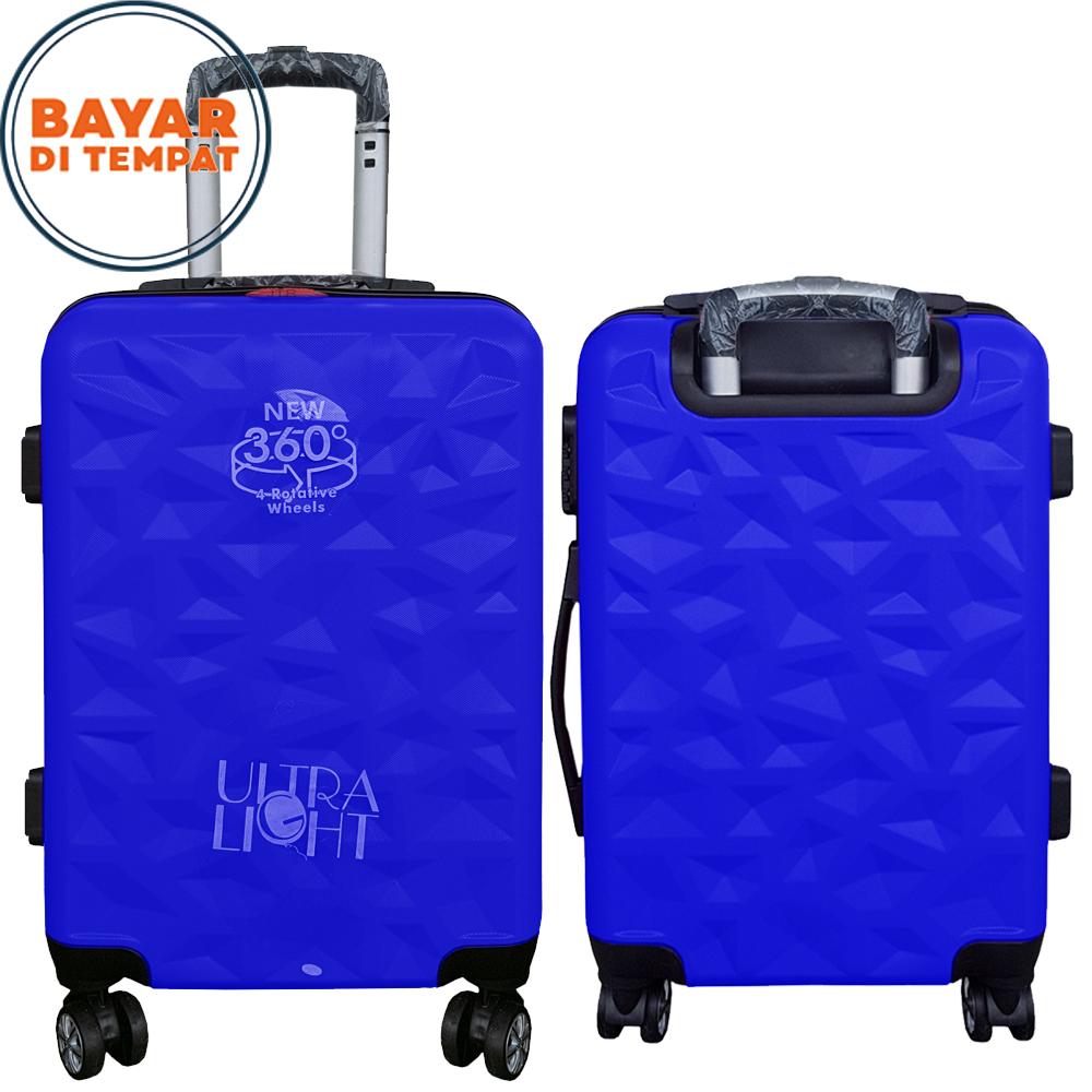 Polo Milano 28121-24 Koper Fiber Koper Baju Koper ABS Koper Travel Size 24 Inch Anti Pecah Original Import - Blue