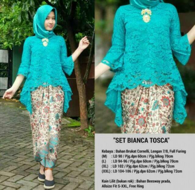 Promo set kebaya brokat bianca terlaris