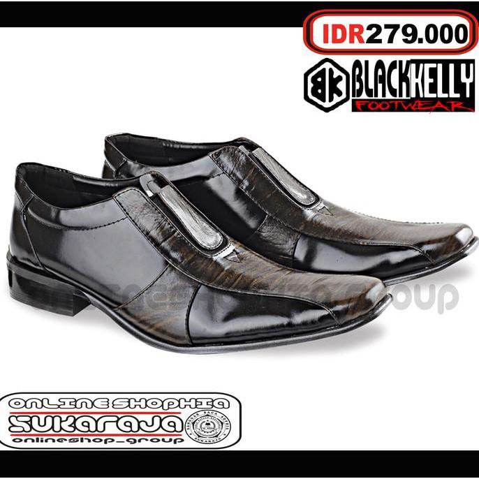 Sepatu Pantofel Kulit Pantopel Cowok Formal Resmi Cibaduyut Kerja Pria - Yafwrs