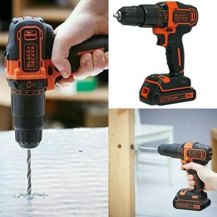 ORIGINAL - MESIN BOR TEMBOK CORDLESS BLACK DECKER BDCHD18K / BOR