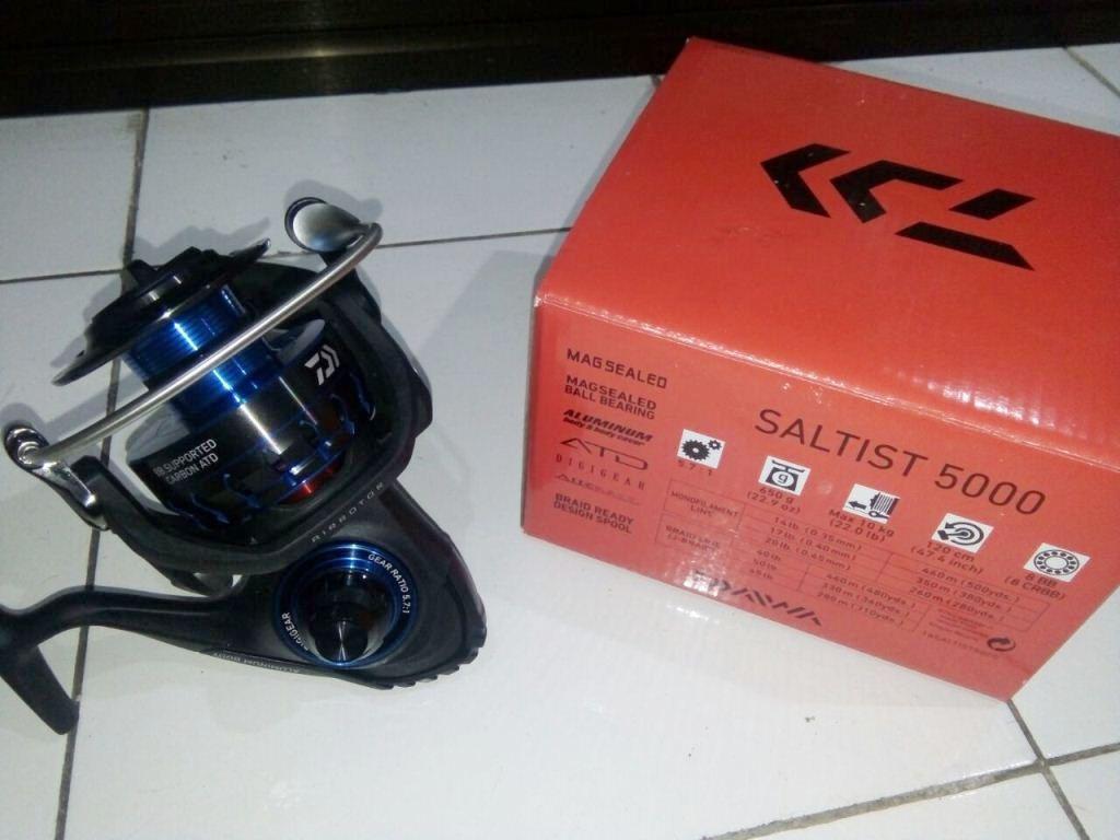 Reel Spinning Daiwa Saltist 5000 Drag 10 Kg 8 Ball Bearings