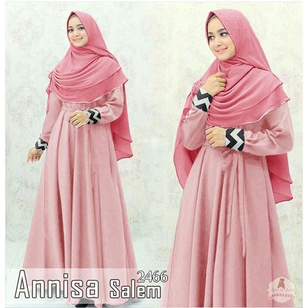 Baju Murah Fashion Muslim Gamis Syari 2466 Annisa Dusty 290817